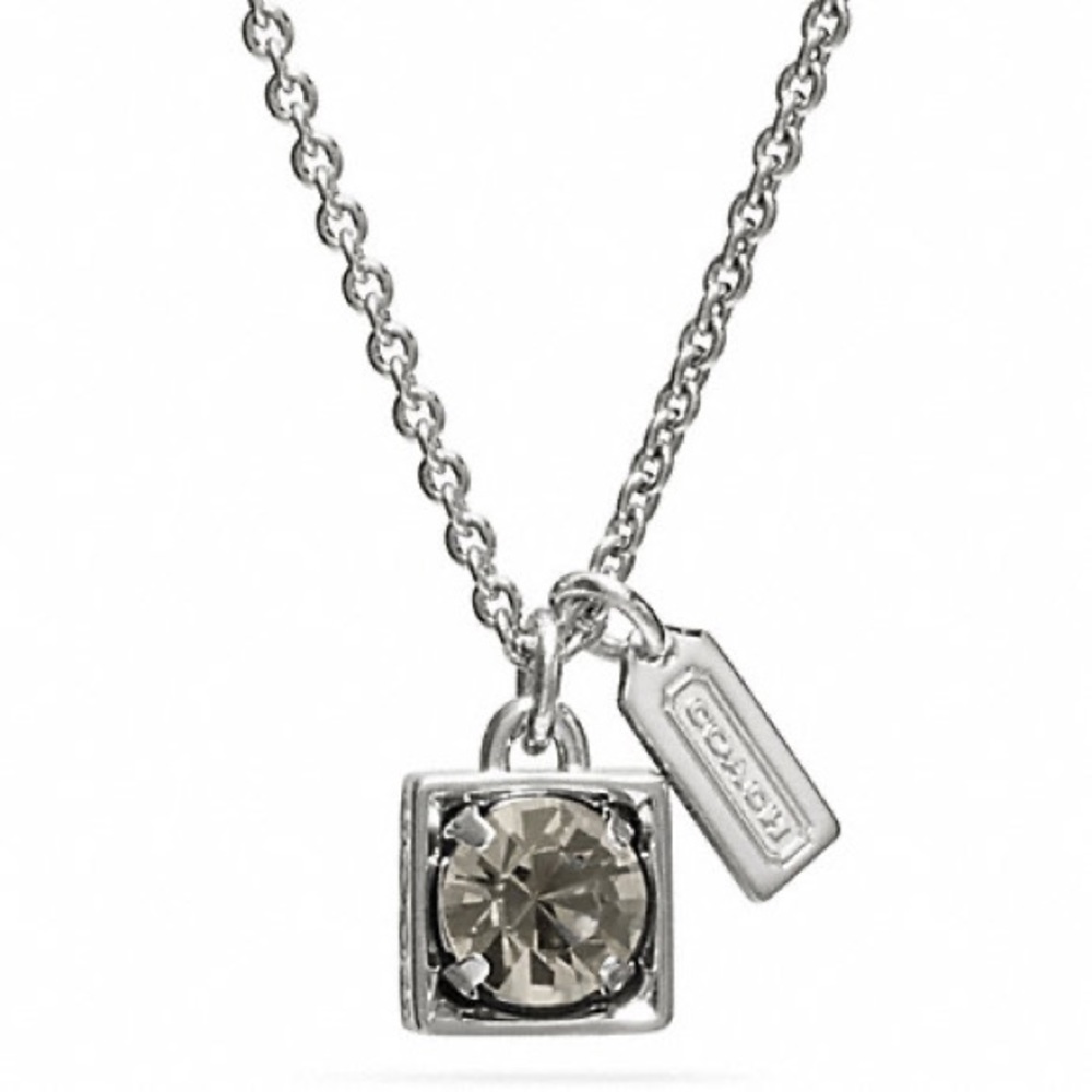 Coach necklace square pendant - rare